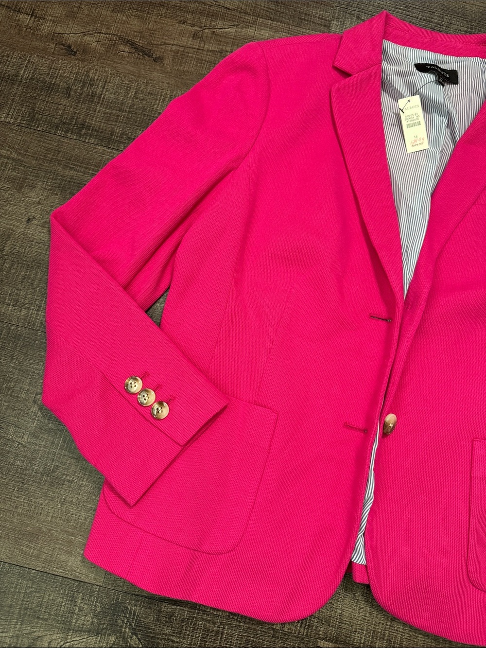 Talbots NWT Hot Pink Double-Button Blazer - Picture 2 of 8